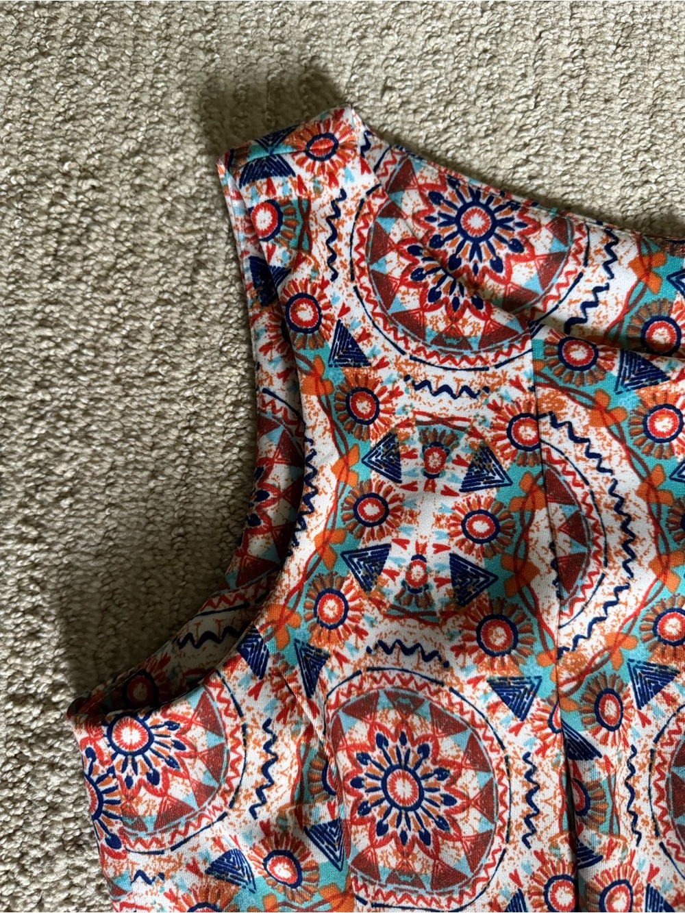 Julian Taylor Sleeveless Medallion Print Fit-and-Flare Dress - Multicolor Sz 12 - Picture 5 of 14